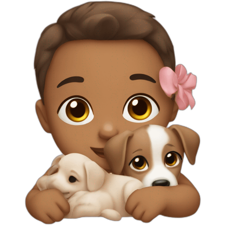 baby and puppy emoji