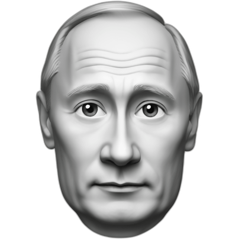 vladimir putin head only monotone emoji