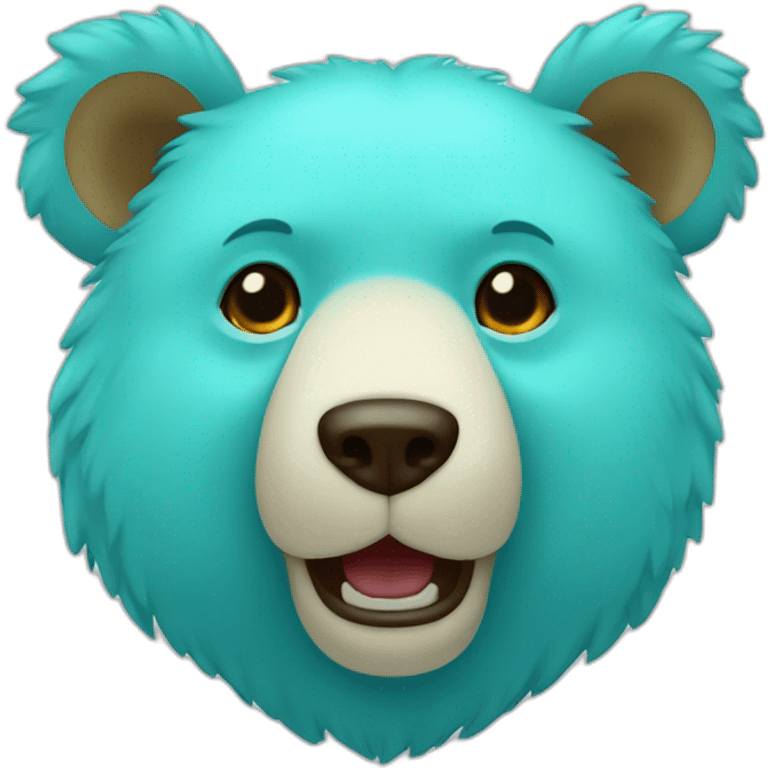 Cyan bear emoji