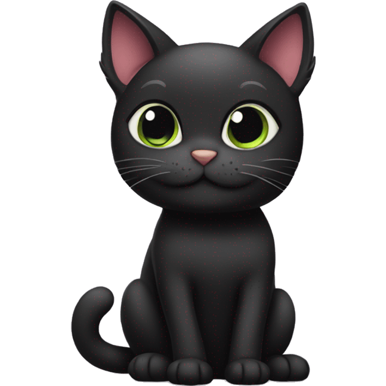 Sassy black cat emoji