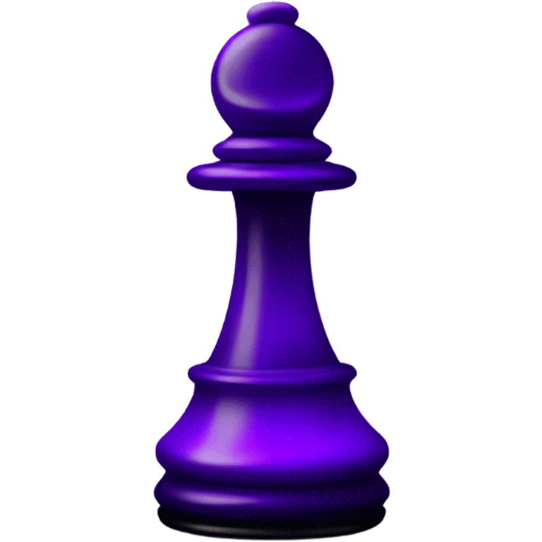 a glowing purple black chess pawn emoji