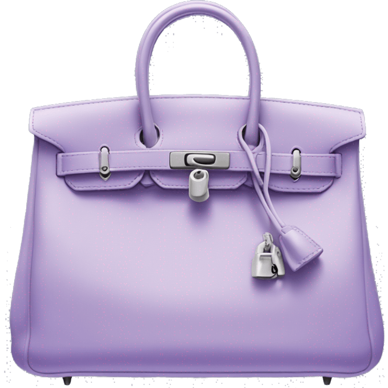 Realistic periwinkle birkin satchel. emoji