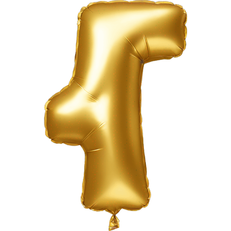 Gold balloon number four emoji