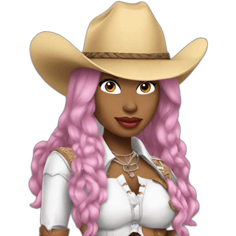 Nicki Minaj as a cowboy emoji