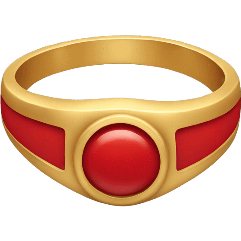 gold ring in red paint emoji