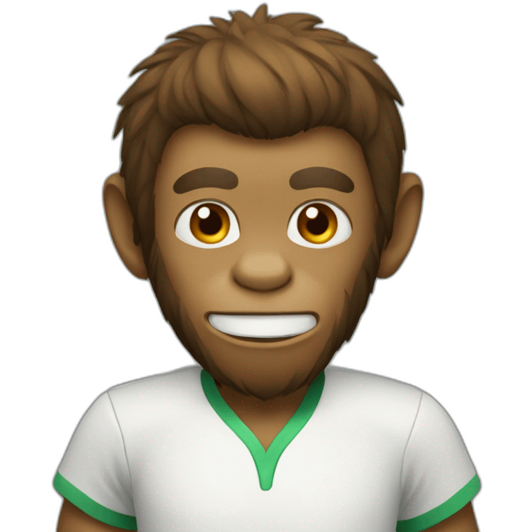 generate a monkey ready to play tenis emoji