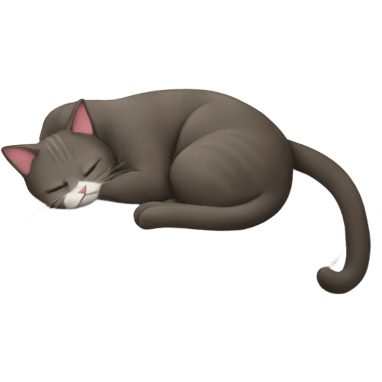 Cat taking a nap emoji