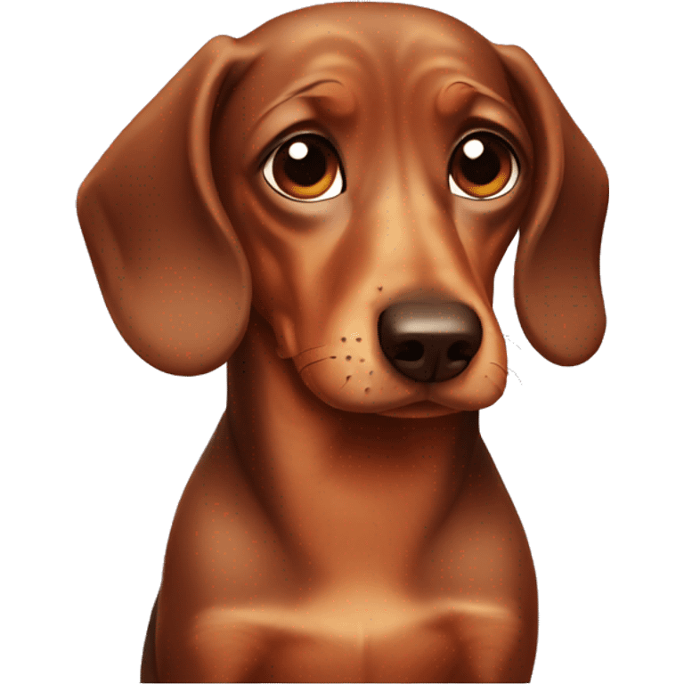 Dachshund sad emoji