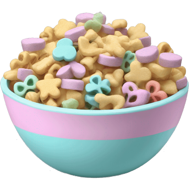 Pastel bowl full of Lucky charms  emoji