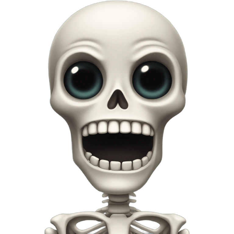 Skeleton with shock emoji