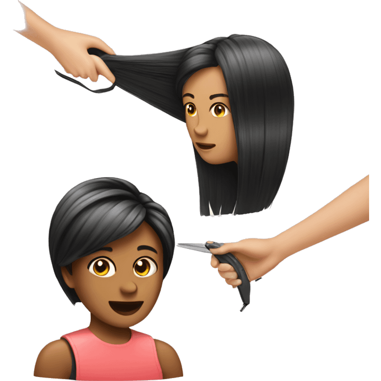 lady getting a hair cut emoji