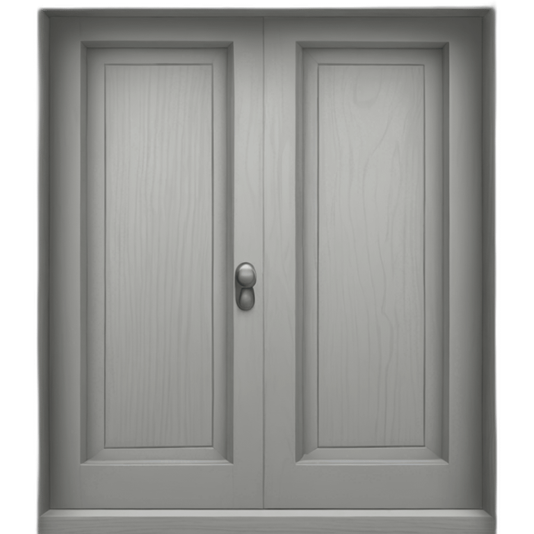 light gray wooden open door emoji