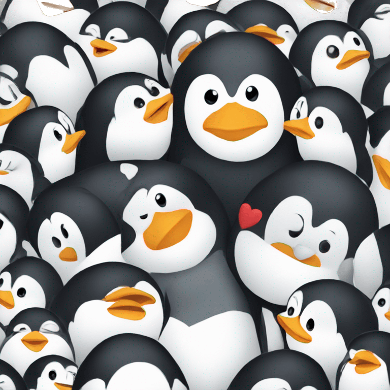 Penguin hug emoji