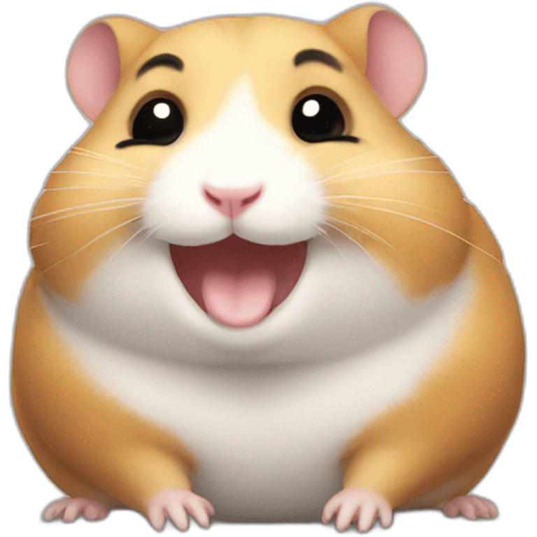 fat smiling hamster emoji