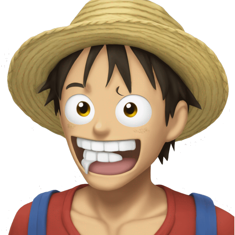 Luffy comiendo emoji