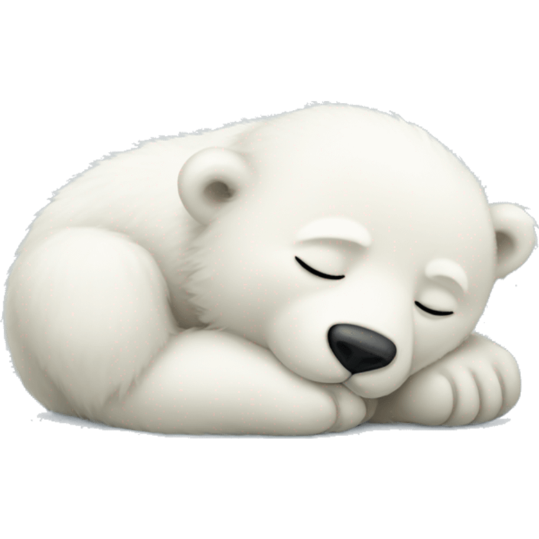 Baby polarbear sleeping emoji