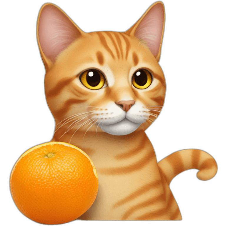 Cat with oranges emoji