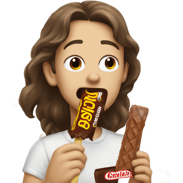 aussie eating a snicker bar  emoji