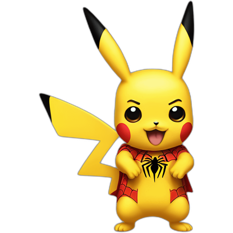 Pikachu fusionner avec spiderman emoji