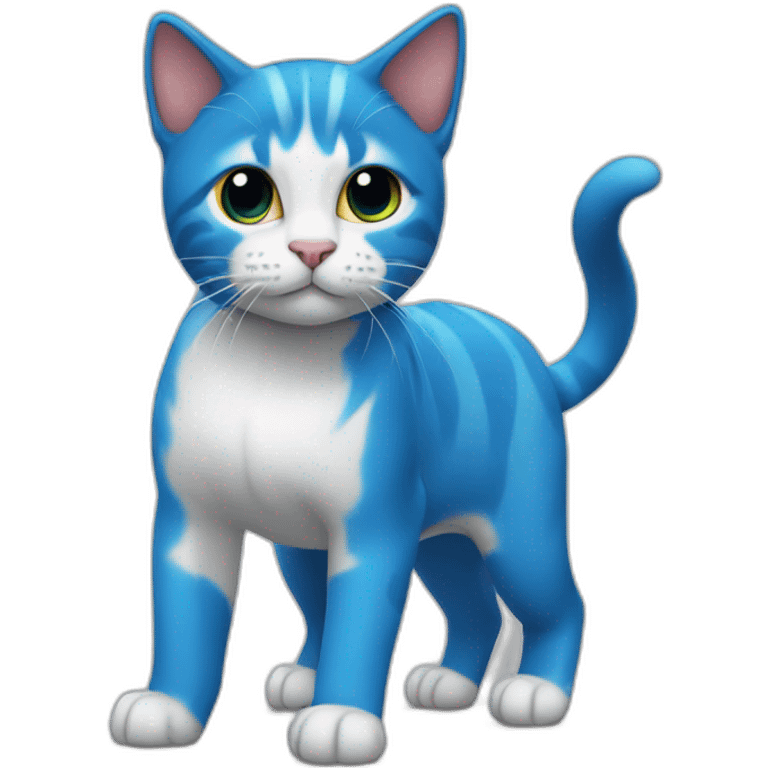 gato-azul-tres-patas-dos colas emoji