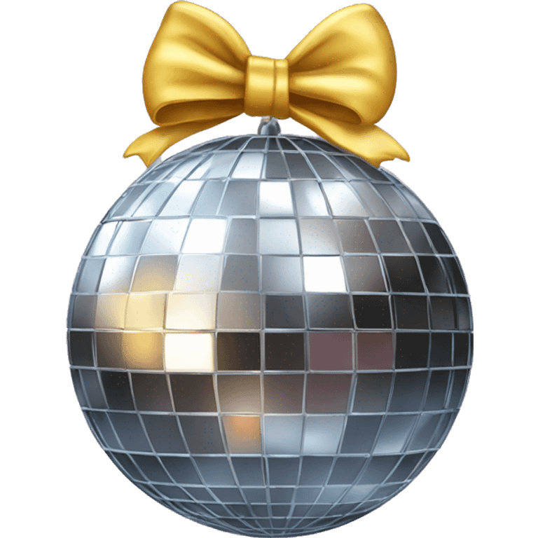 Disco ball with bow emoji