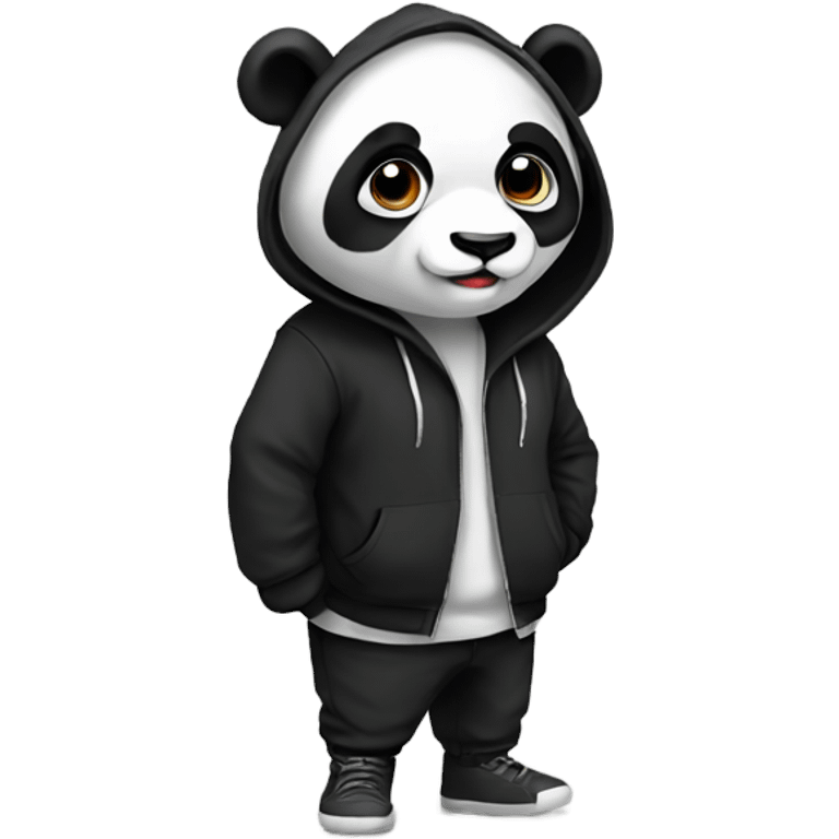 Panda with hoodie emoji