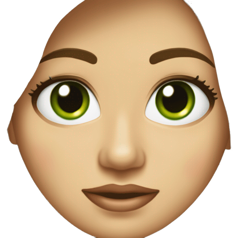 señorita rubiay  con ojos verdes de piel clara ,cansada emoji