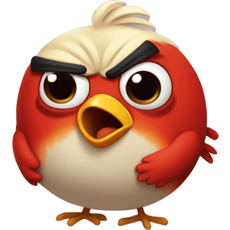 Cute angry bird emoji