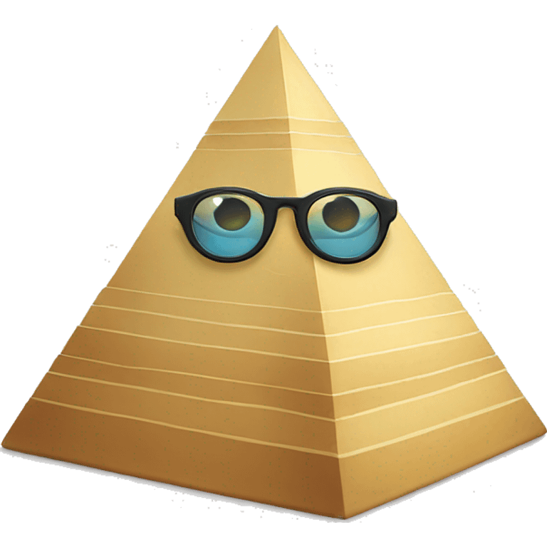 pyramid with glassses emoji