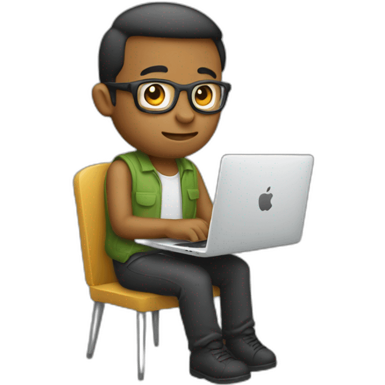 developer typing on macbook emoji