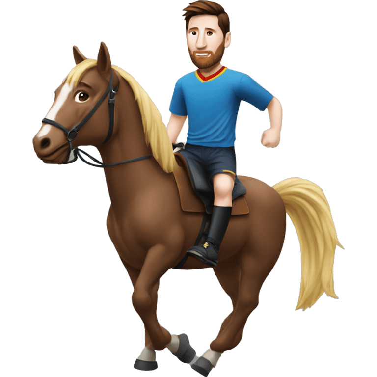 messi sur un cheval emoji