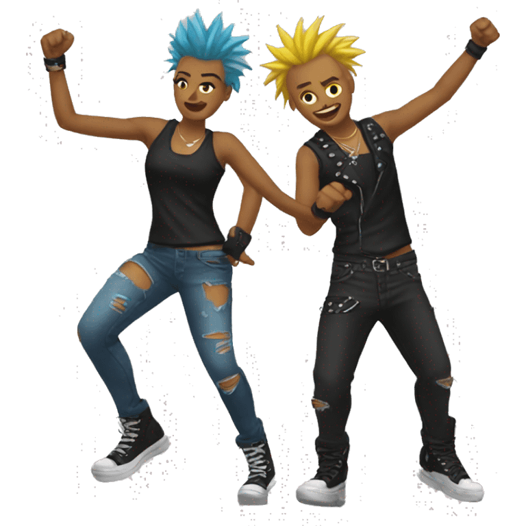 two step punk dance emoji