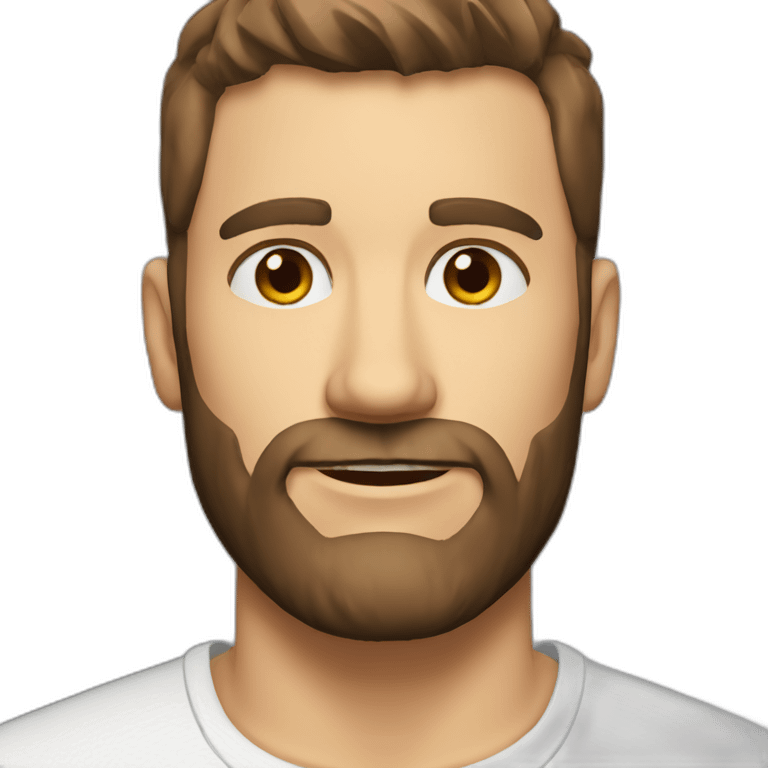 white-male-short-brown-haircut-short-beard-headshot emoji