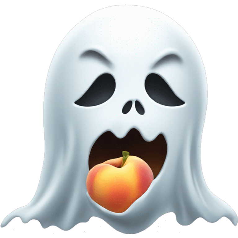 Ghost Licking a Peach emoji