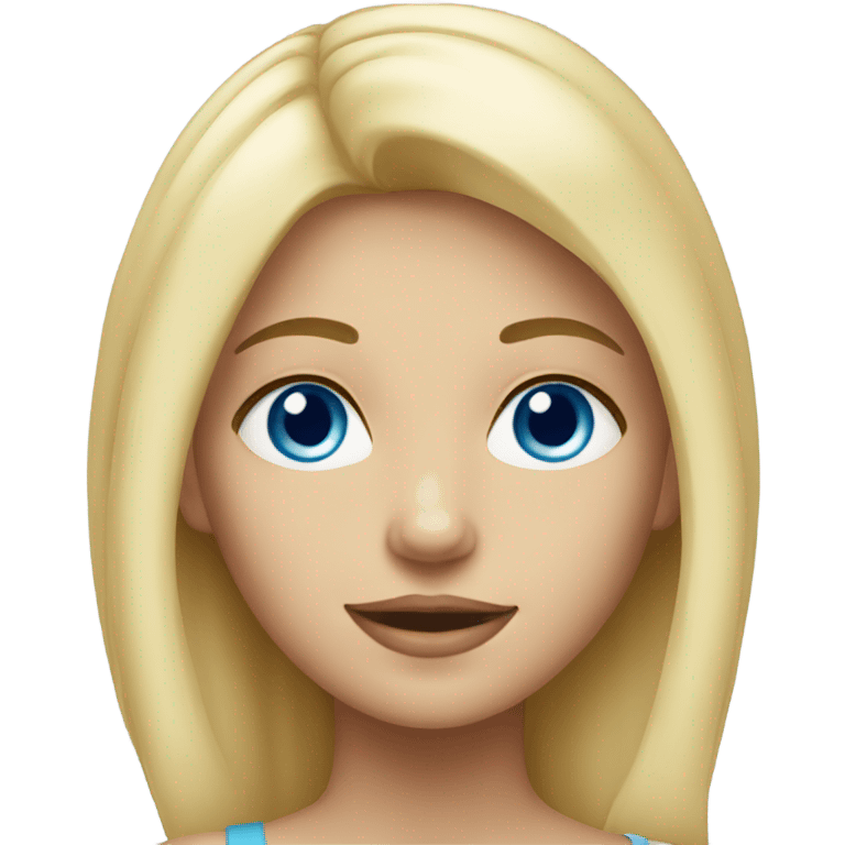 Blonde with blue eyes girl emoji