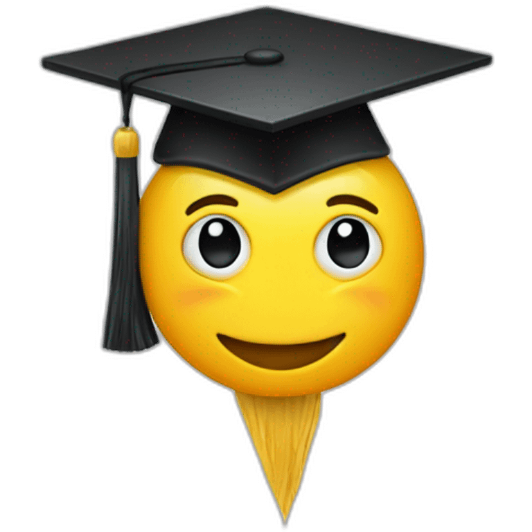 smiley wearing mortarboard emoji