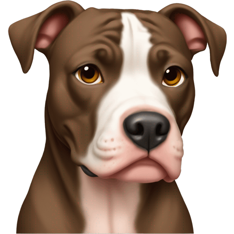 Tortoise shell colored pitbull emoji