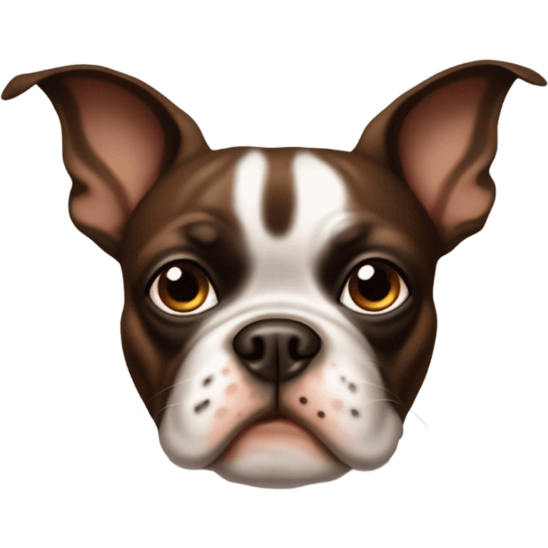 Brown Boston terrier  emoji