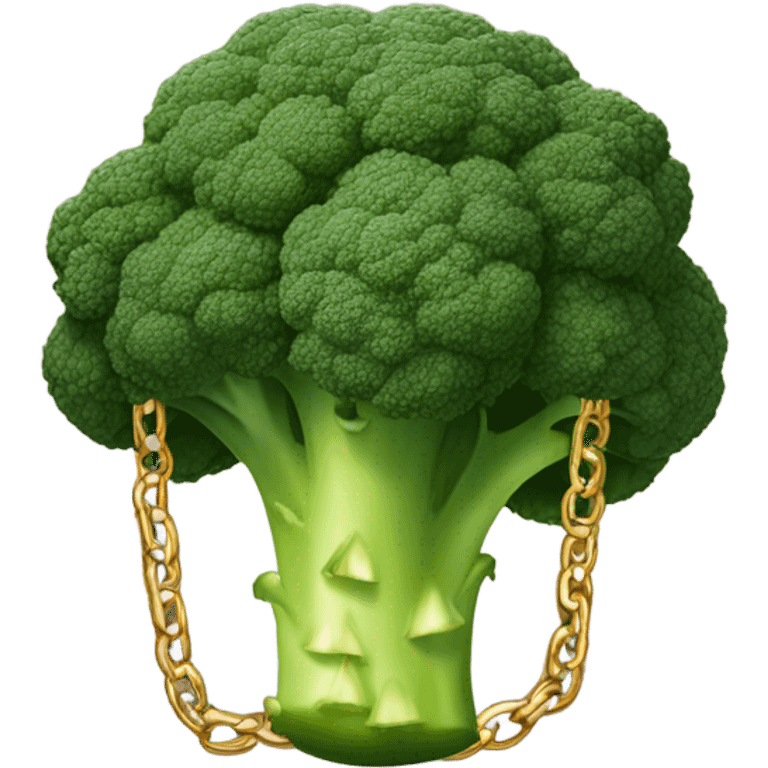 Broccoli wearing gold chain emoji