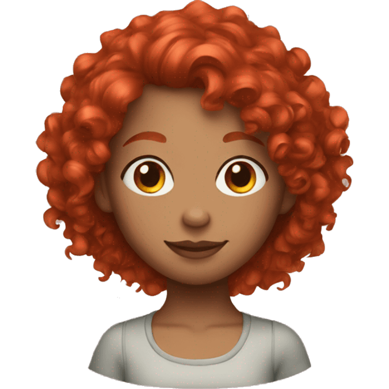 a girl with red curly hair emoji