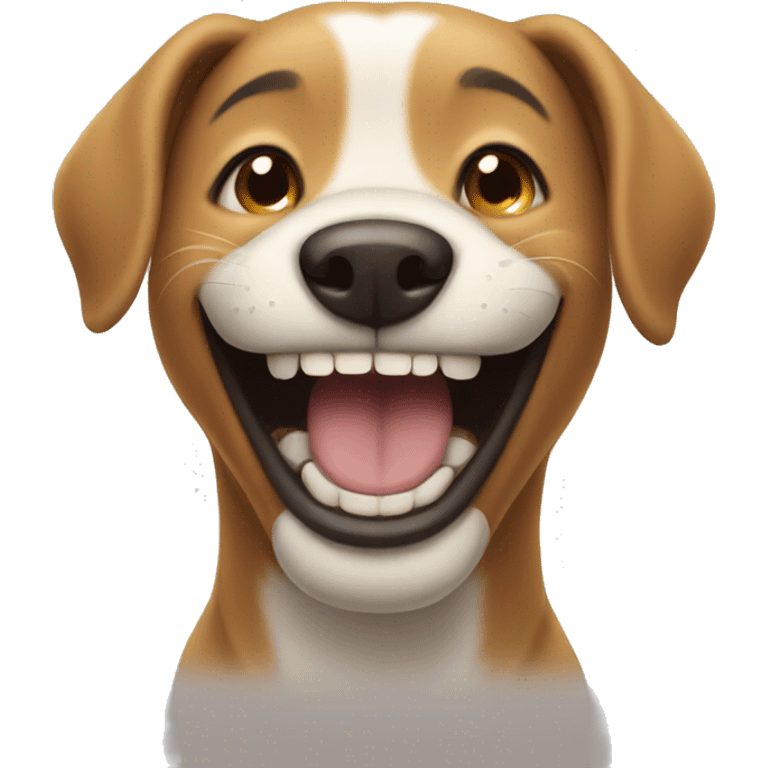 dog laughing emoji