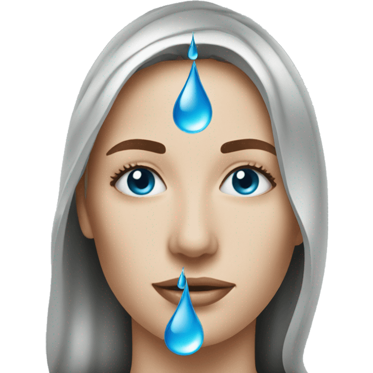 Water droplets on woman  emoji