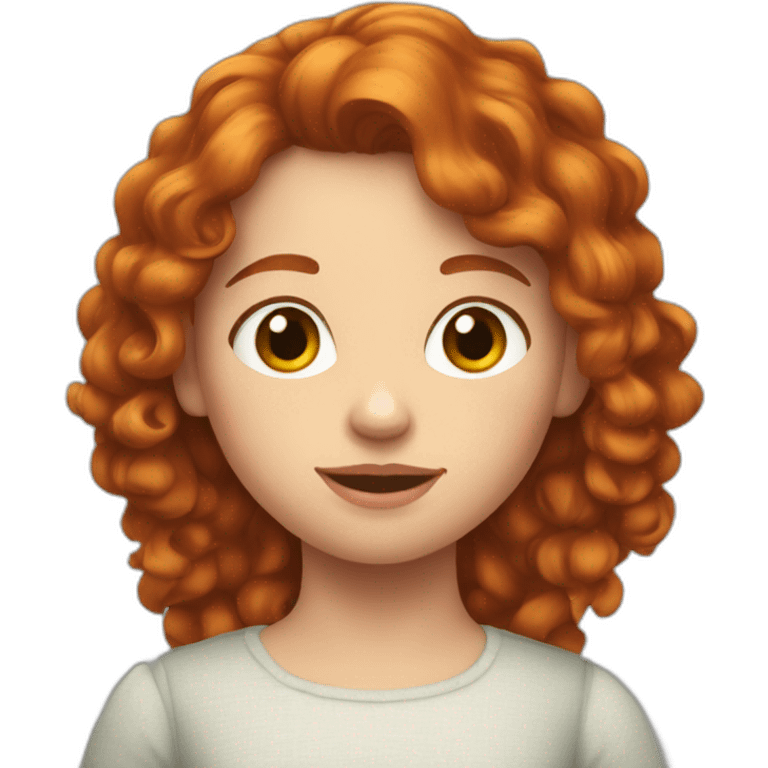 fille rousse bouclée emoji