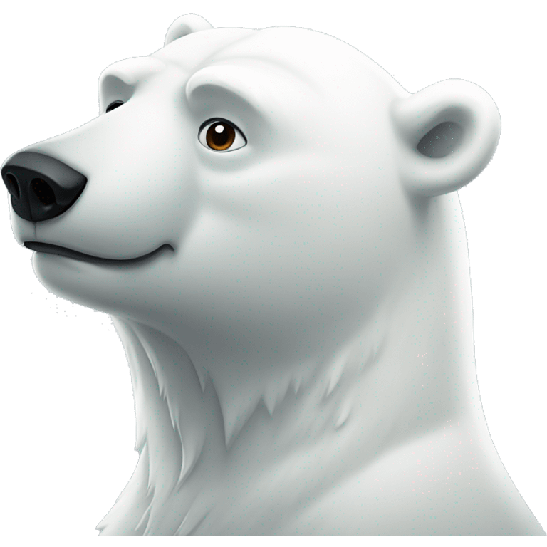 Polar bear pondering a thought  emoji