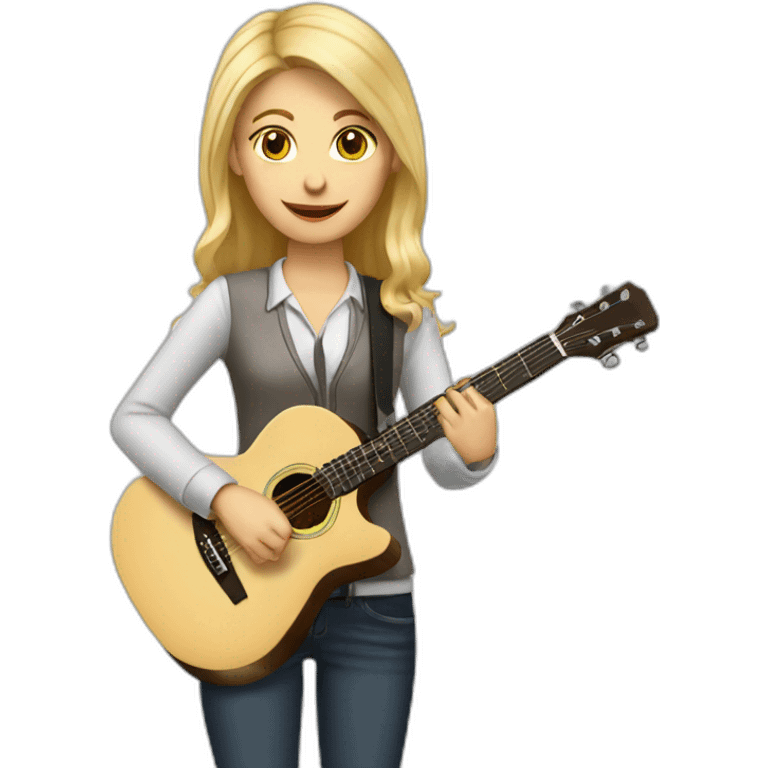 blond english teacher guitar emoji