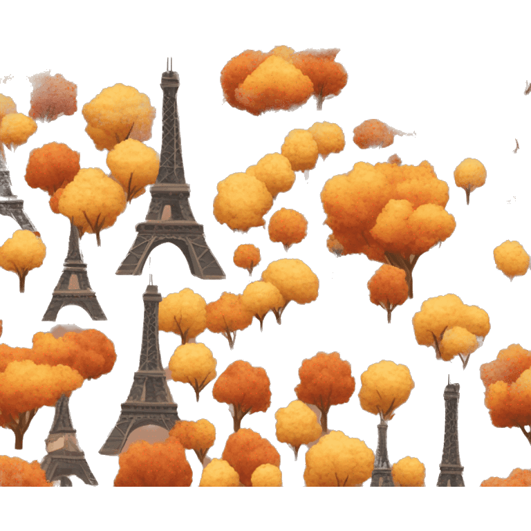 Eiffel tower in autumn  emoji