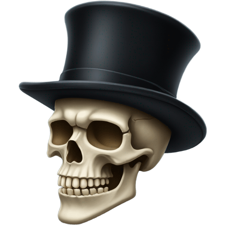 Skull with top hat  emoji