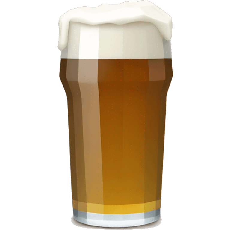 a single minimal low poly beer pint emoji