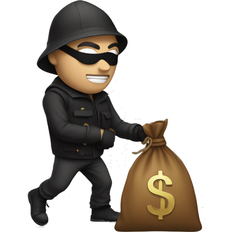 Robber with money bag emoji