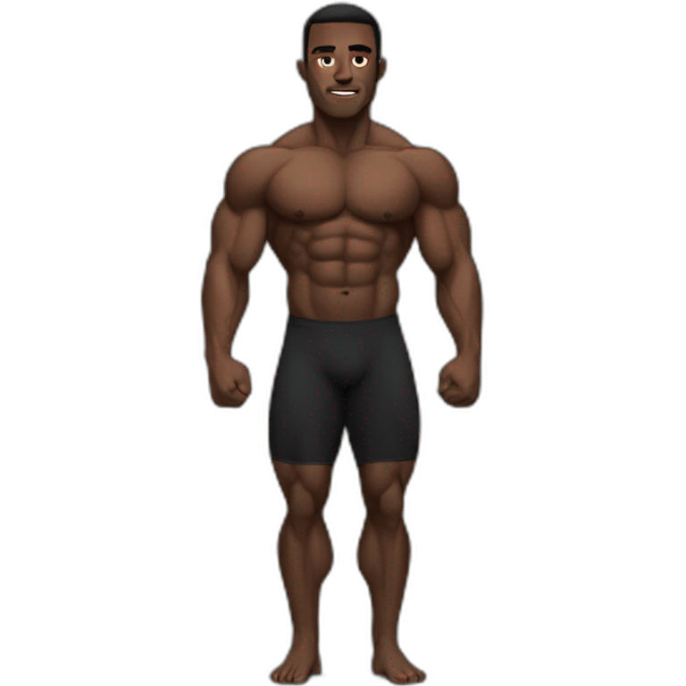 Black bodybuilder emoji